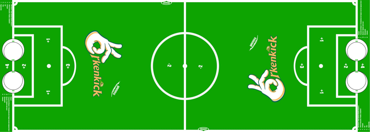 Spielfeld der 120-cm-Matte von oben mit Punktezonen